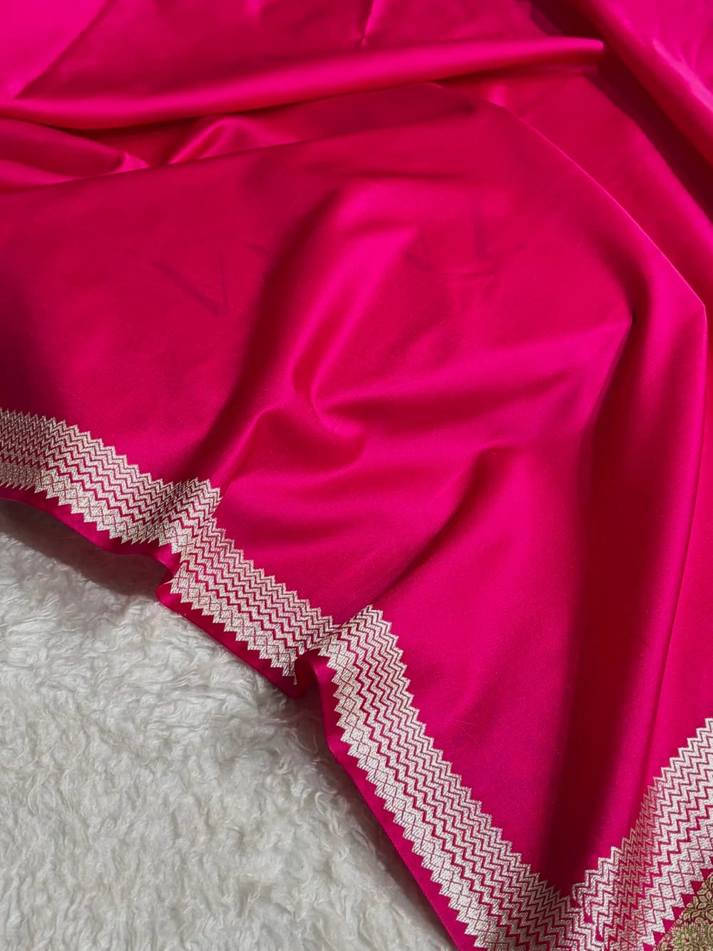 Celeb inspired saree with raw silk work blouse