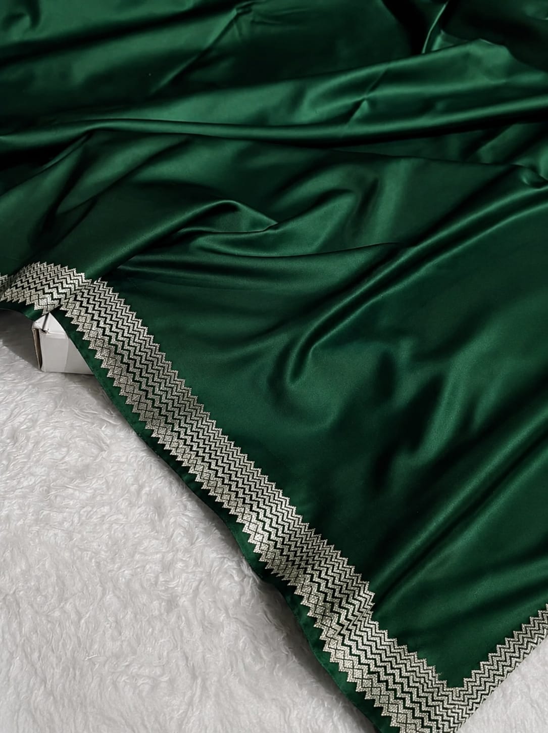 Celeb inspired saree with raw silk work blouse