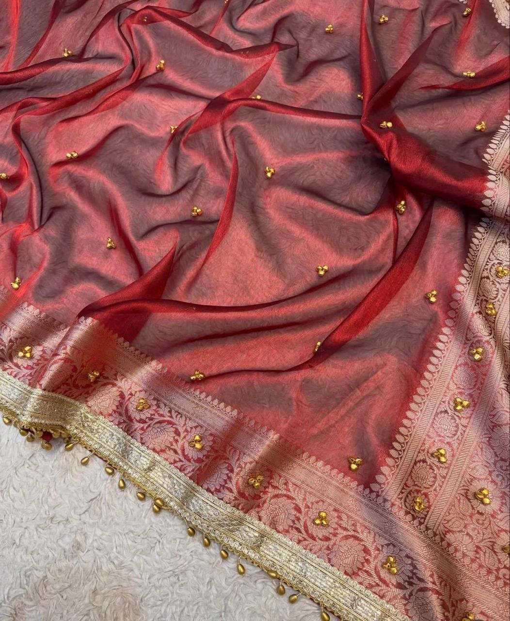 Tissue Gungroo Saree