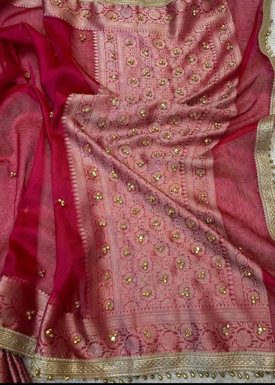 Tissue Gungroo Saree