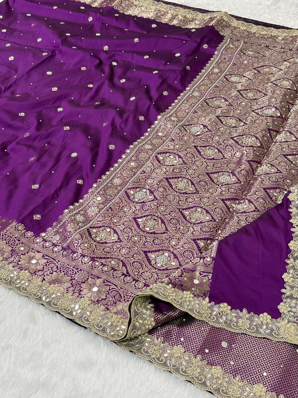 Timeless Banarsi katan silk saree