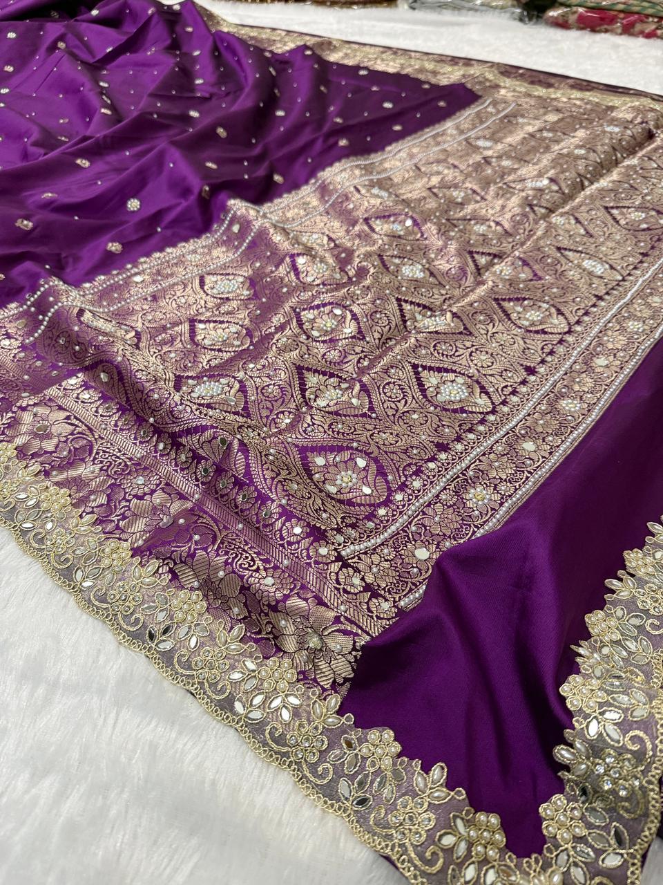 Timeless Banarsi katan silk saree