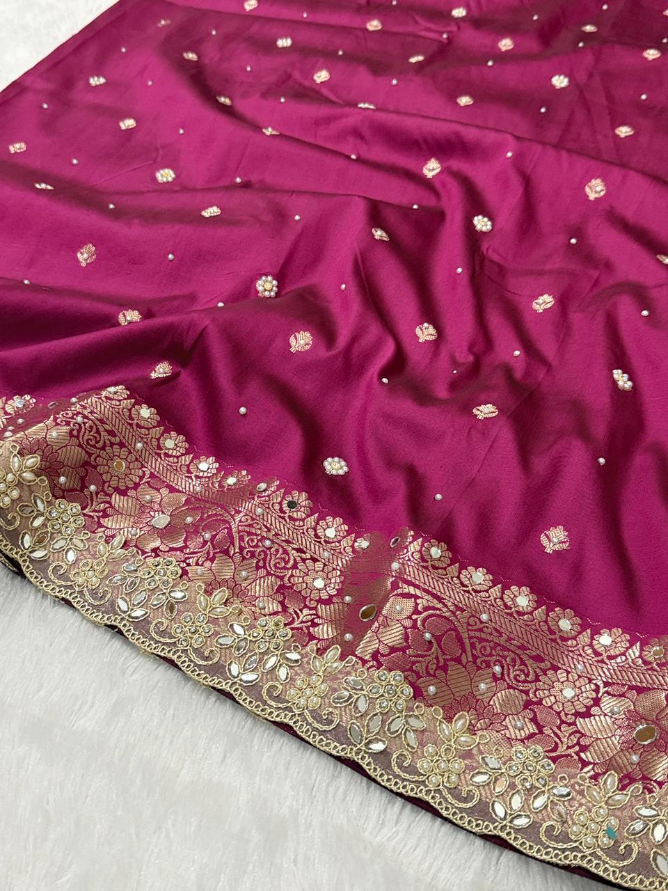 Timeless Banarsi katan silk saree