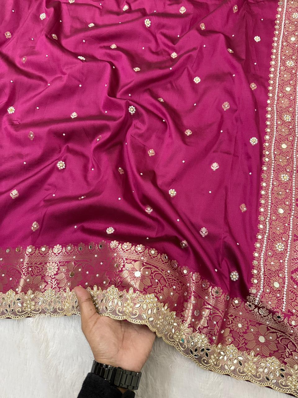 Timeless Banarsi katan silk saree