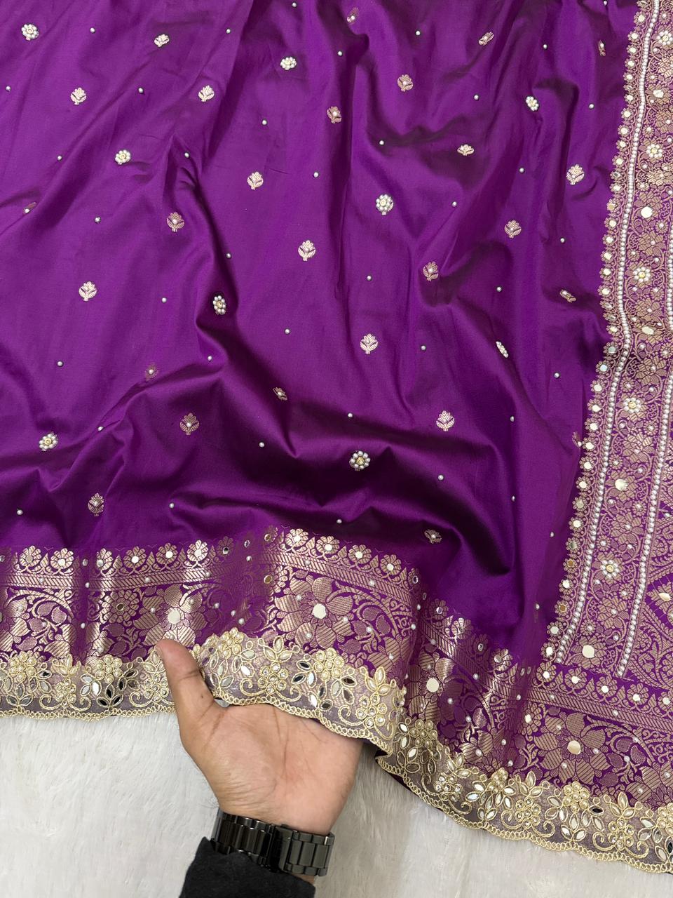 Timeless Banarsi katan silk saree