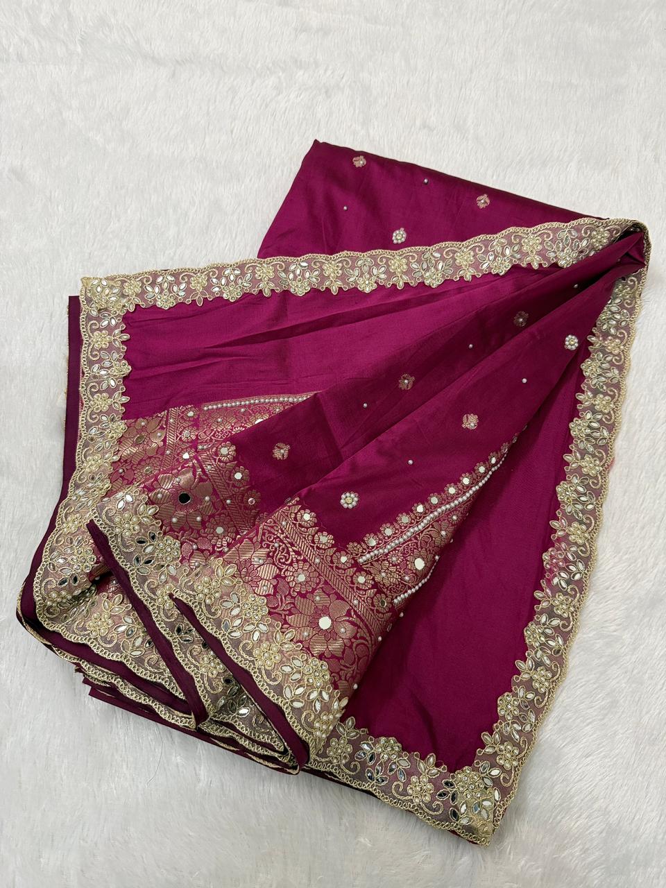 Timeless Banarsi katan silk saree