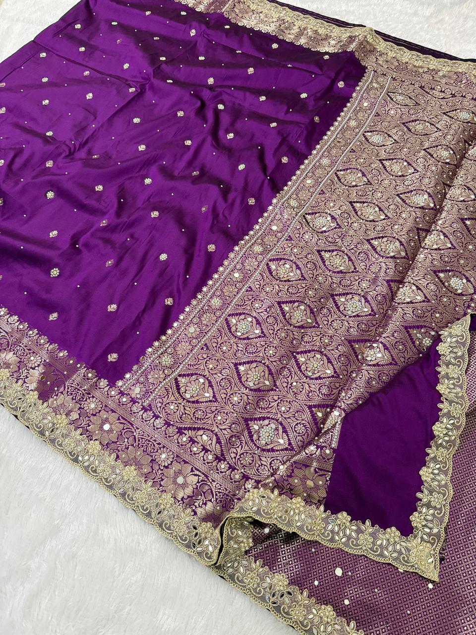 Timeless Banarsi katan silk saree