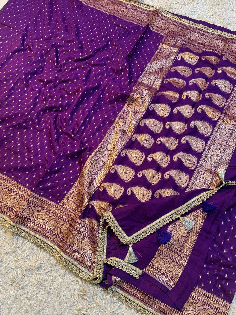 Banarsi khaddi katan georgette saree