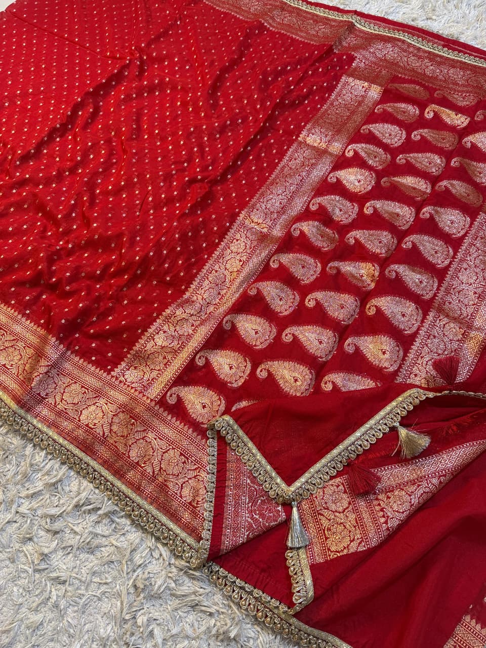 Banarsi khaddi katan georgette saree