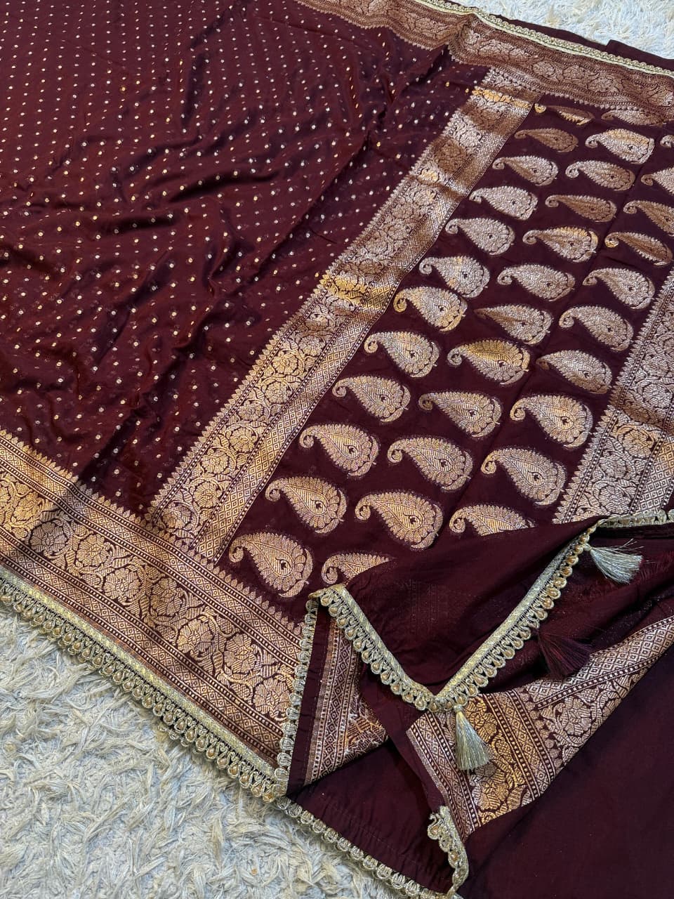 Banarsi khaddi katan georgette saree