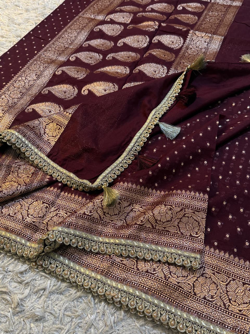 Banarsi khaddi katan georgette saree