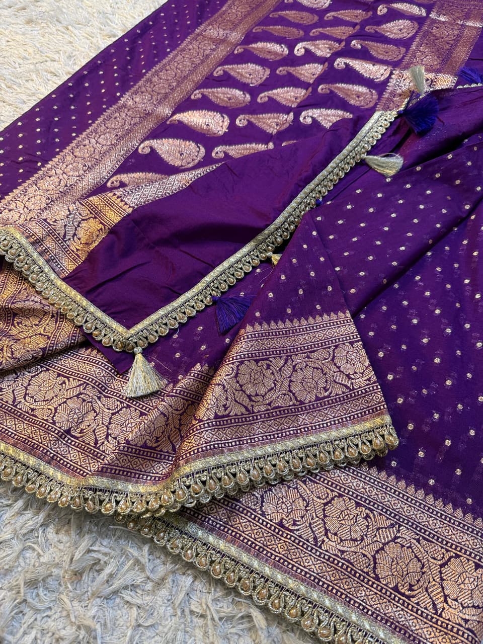 Banarsi khaddi katan georgette saree