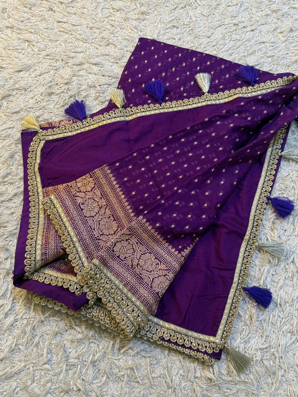 Banarsi khaddi katan georgette saree