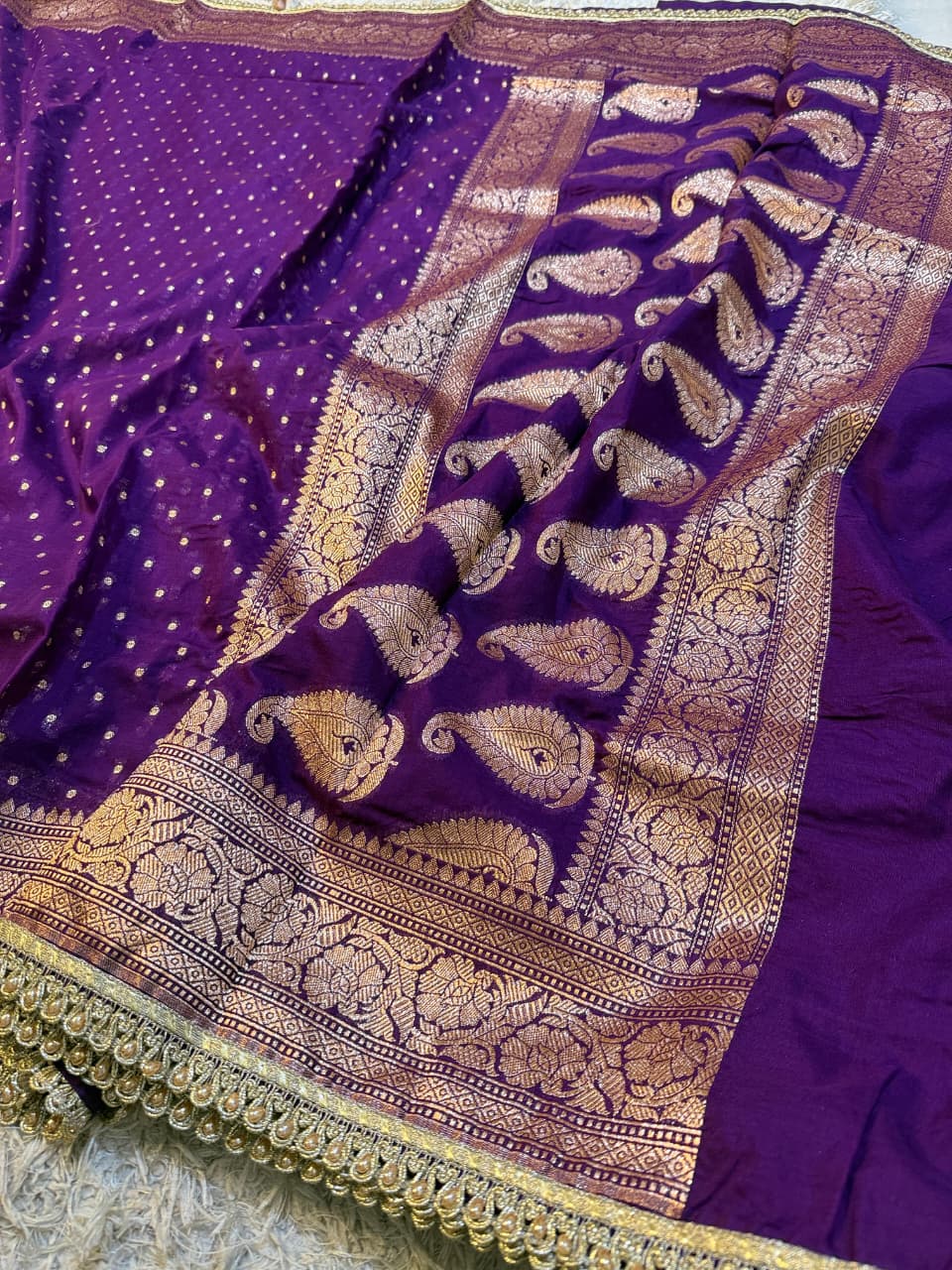 Banarsi khaddi katan georgette saree