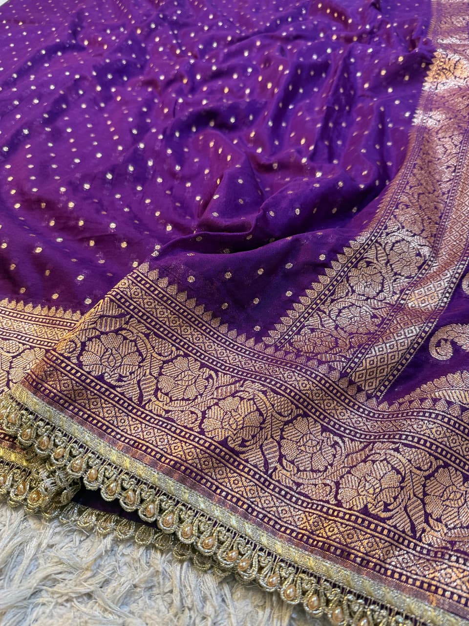Banarsi khaddi katan georgette saree