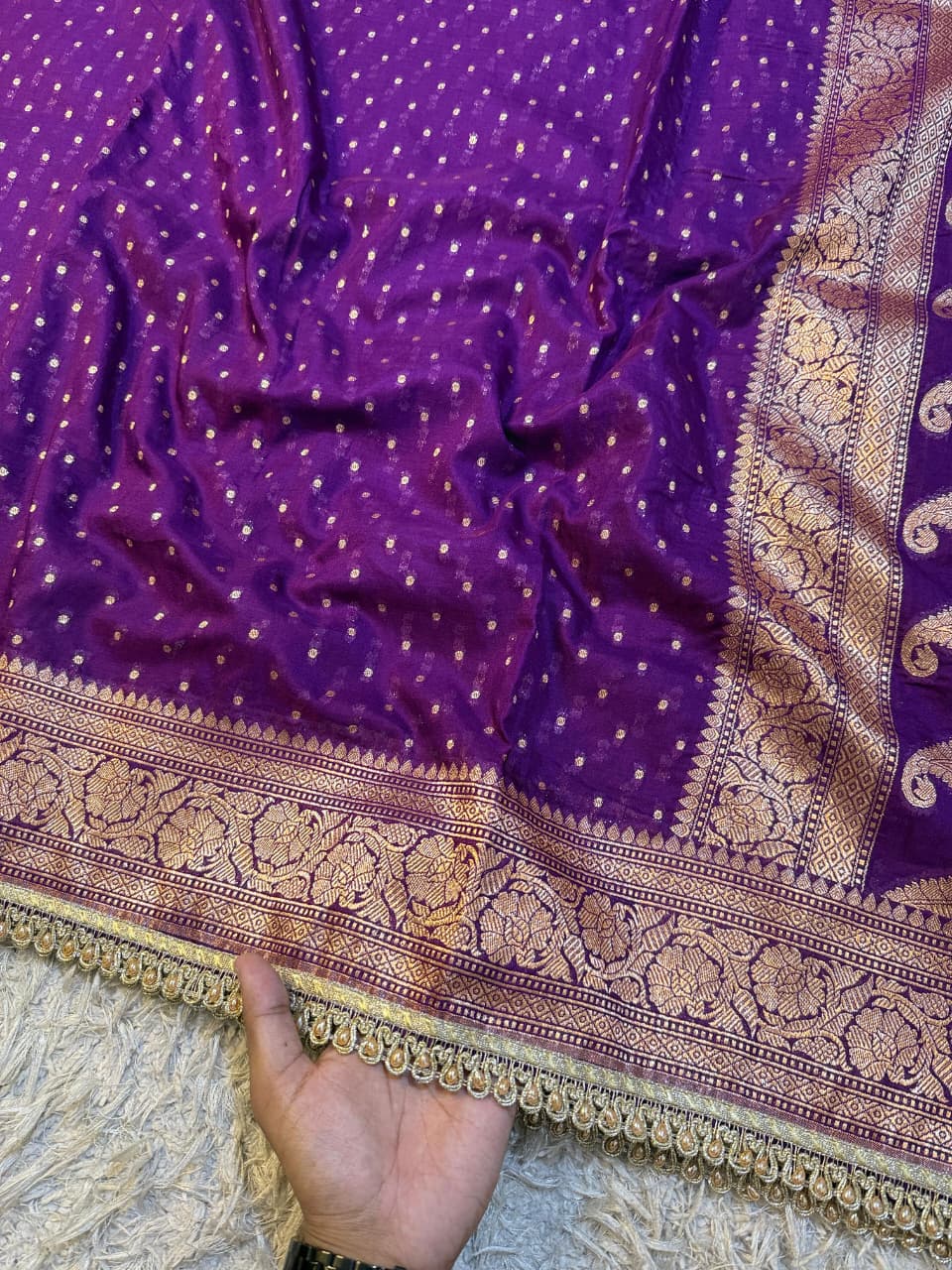 Banarsi khaddi katan georgette saree