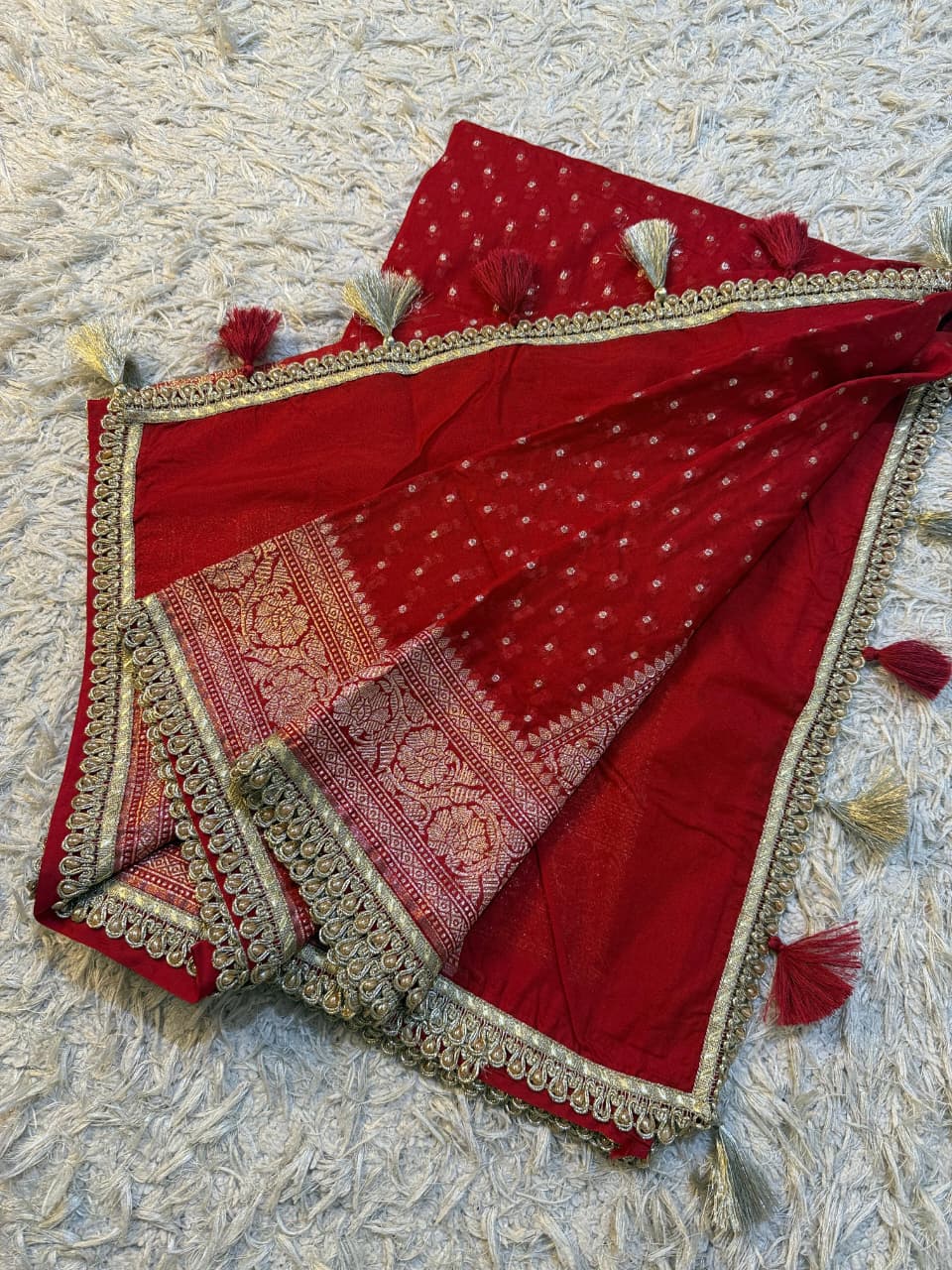 Banarsi khaddi katan georgette saree