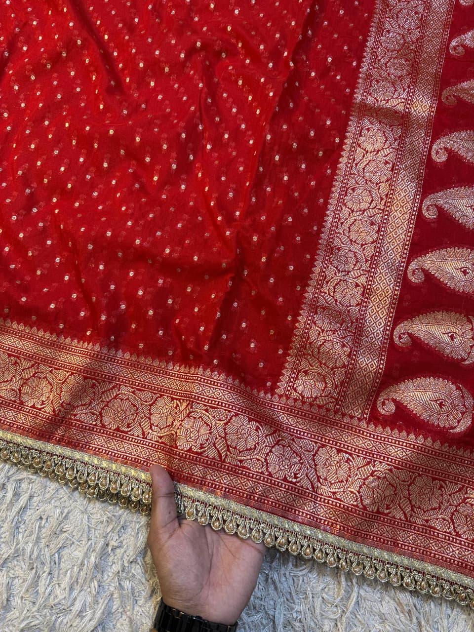 Banarsi khaddi katan georgette saree