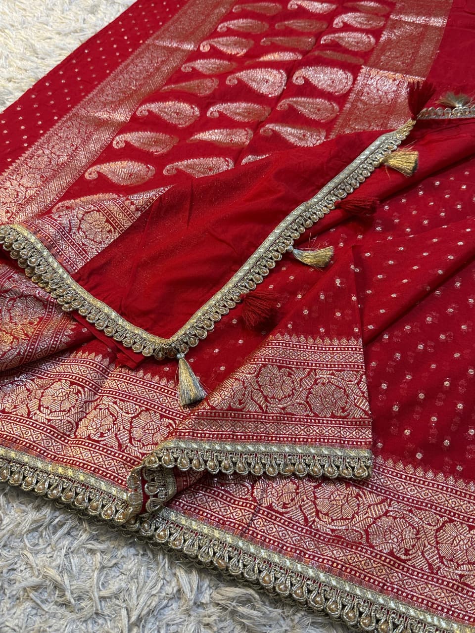 Banarsi khaddi katan georgette saree