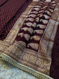 Banarsi khaddi katan georgette saree