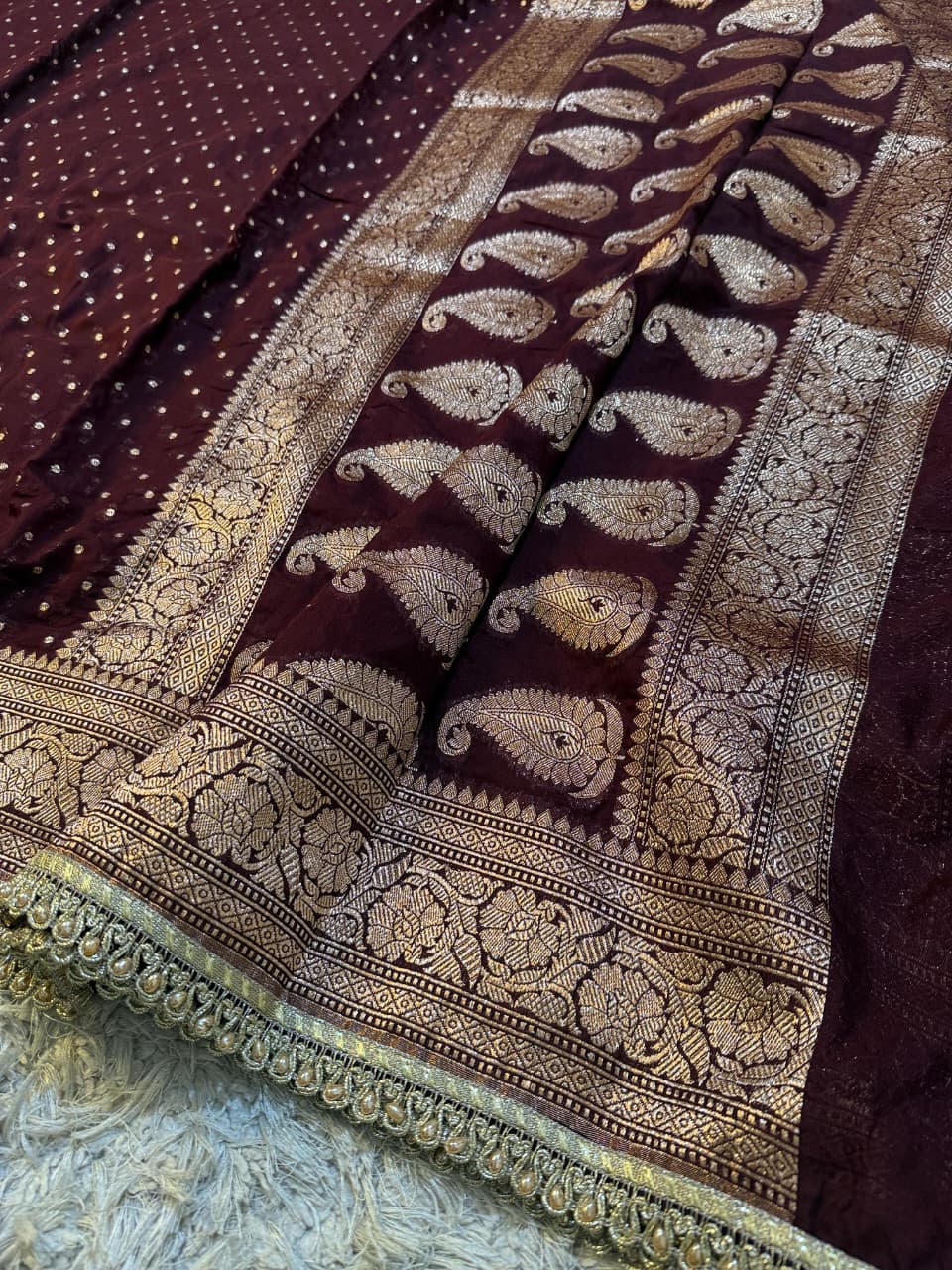 Banarsi khaddi katan georgette saree