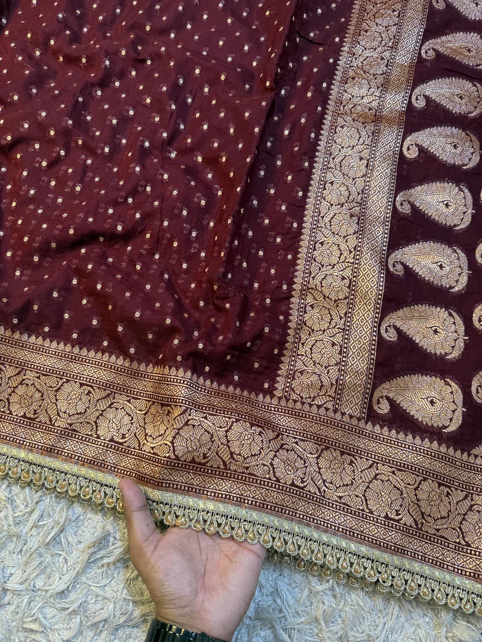 Banarsi khaddi katan georgette saree
