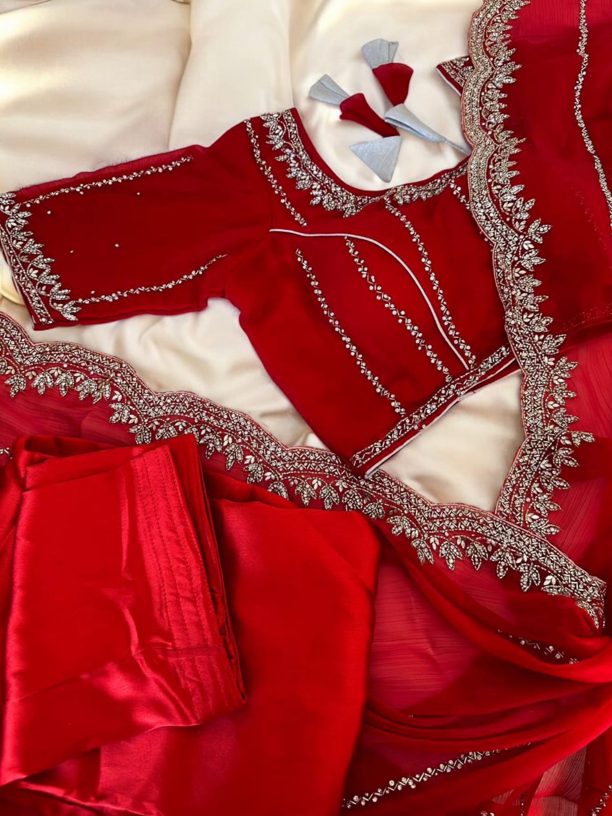 Soft Organza Handwork Saree
