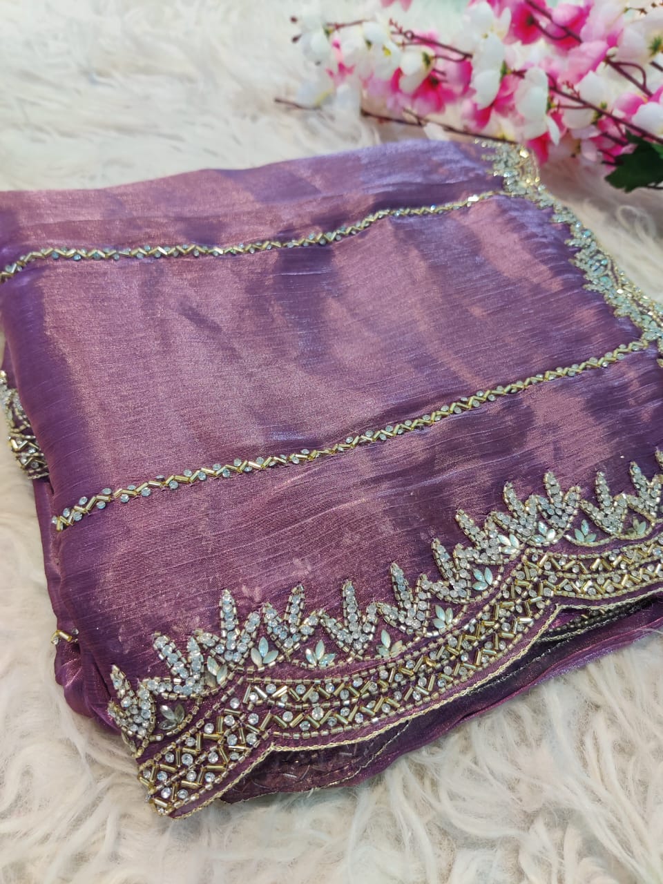Soft Organza Handwork Saree