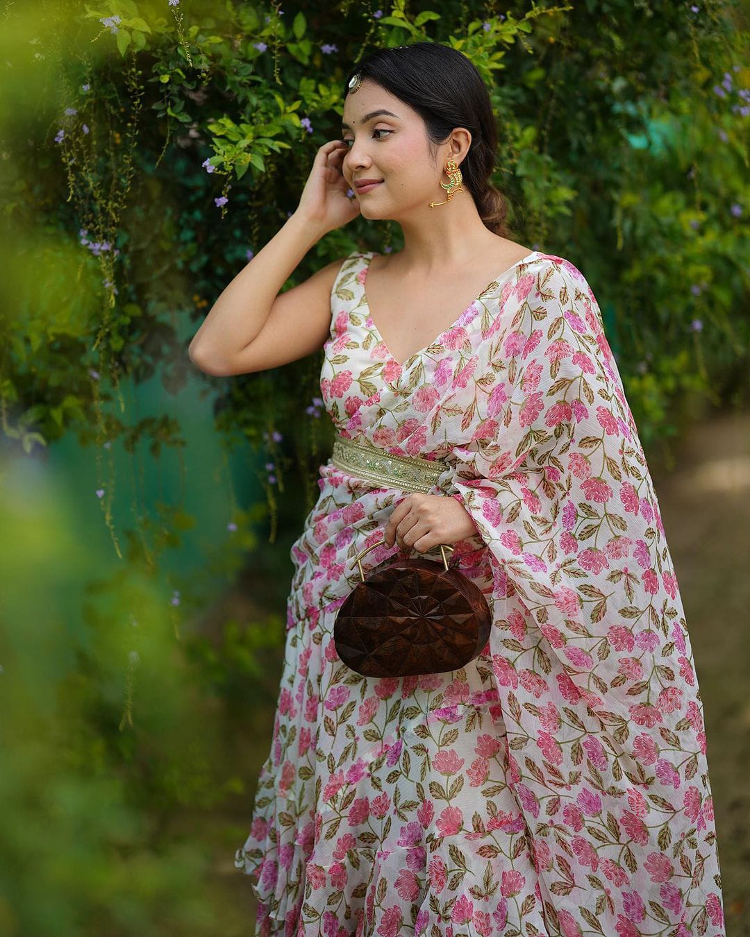 Soft Georgette Print Ready to Wear Saree