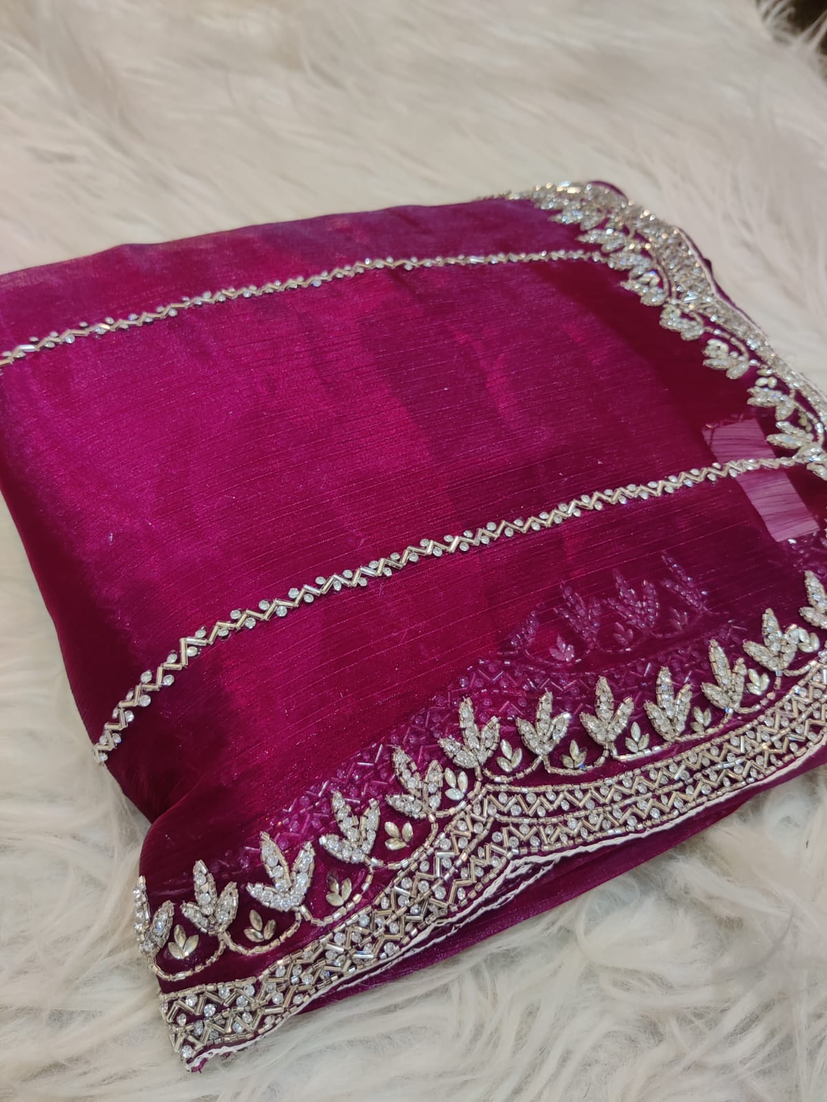 Soft Organza Handwork Saree