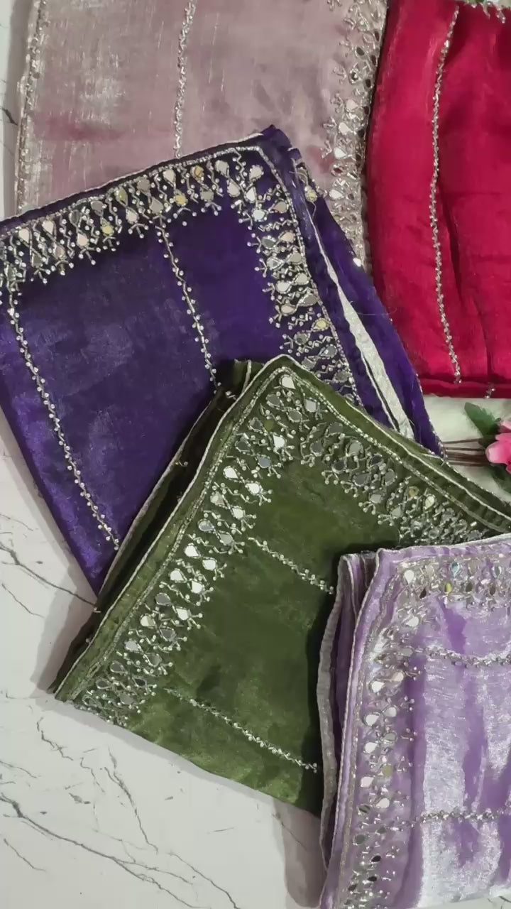 Soft Organza Designer Handwork Saree