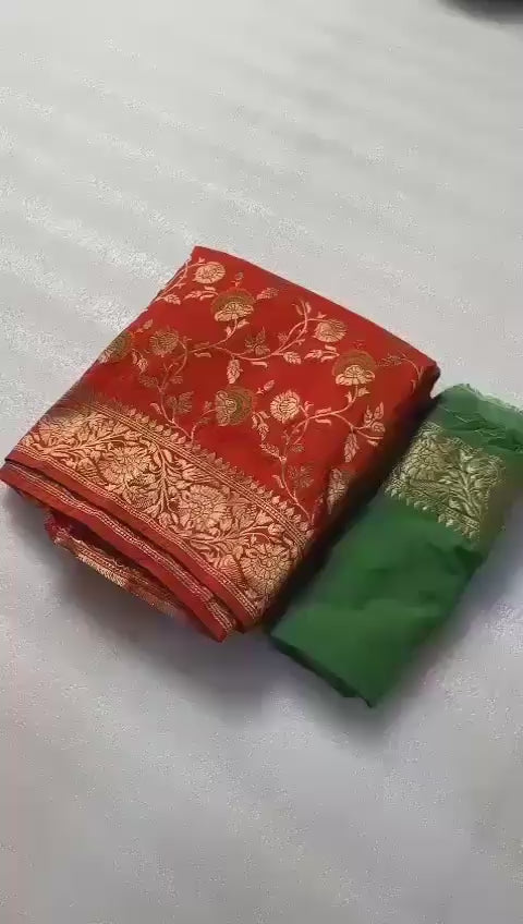 Pure Soft Khadi Georgette Silk Saree