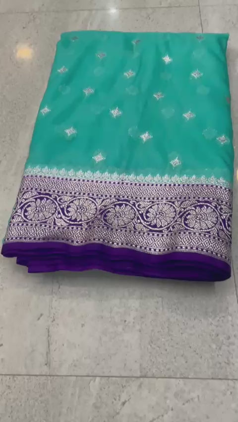 Banarasi Georgette Katan Silk Saree