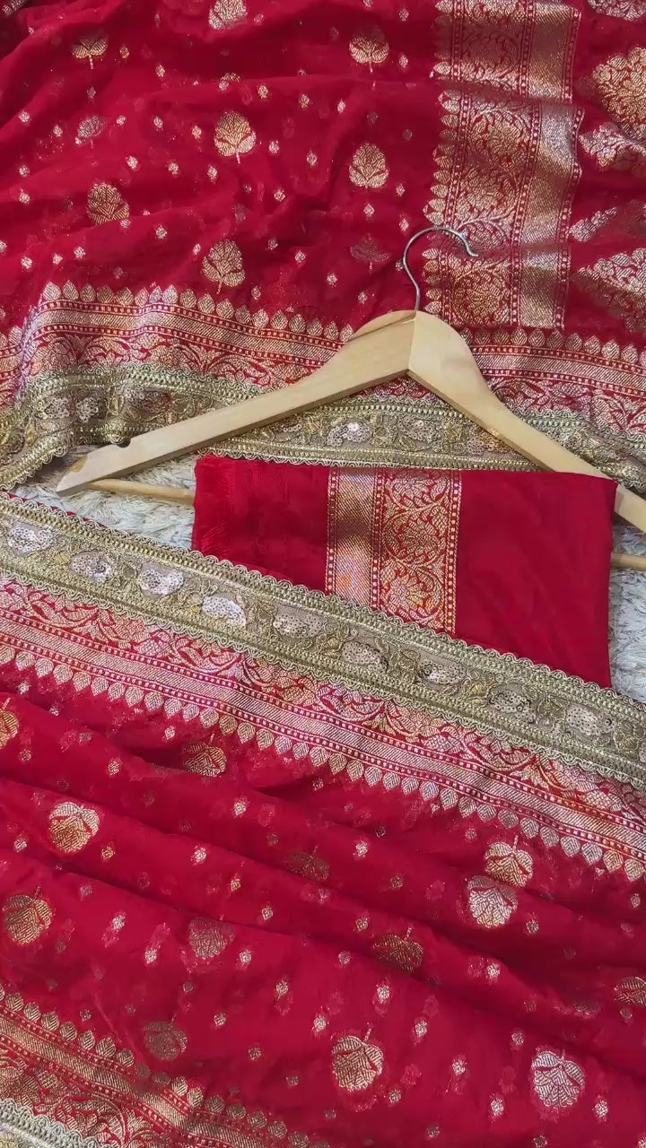 Banarasi Khadi Katan Georgette silk ♥️