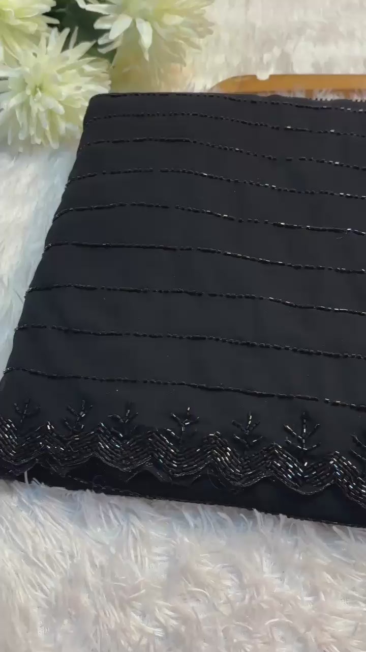 Kaala - Georgette Designer Handwork Saree