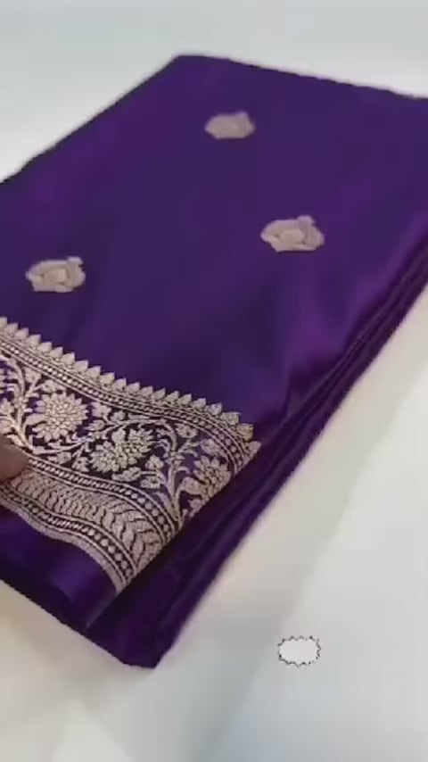 Pure Banarasi Mashru Silk Handloom Saree ✨