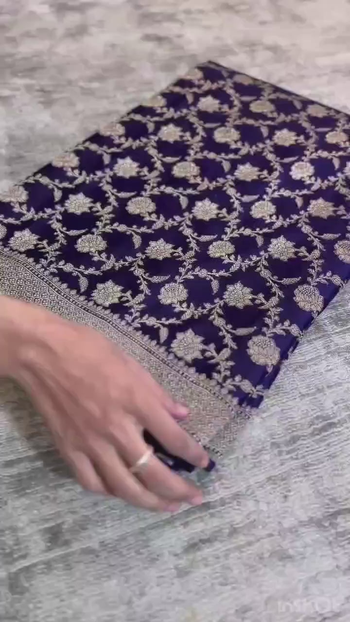 Pure Banarasi Mashru Silk Handloom Saree ✨