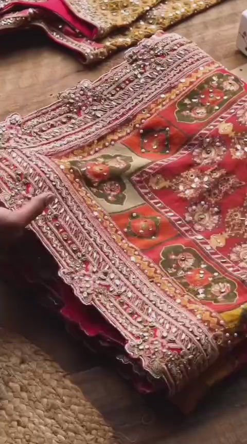 Exclusive Designer chinnon tissue with Krishna's theme Art work