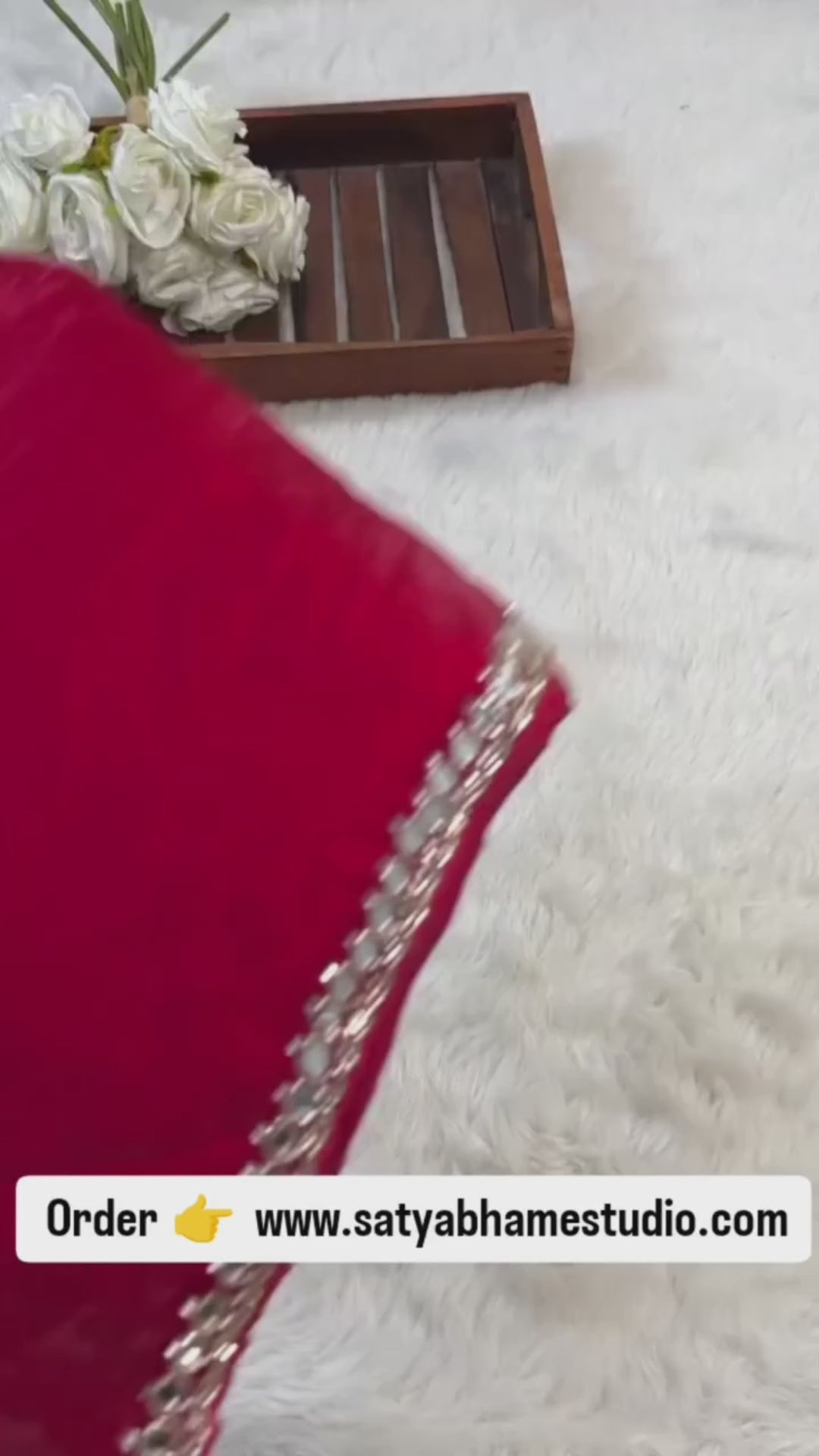 Designer Handwork Saree with mirror work embroidery