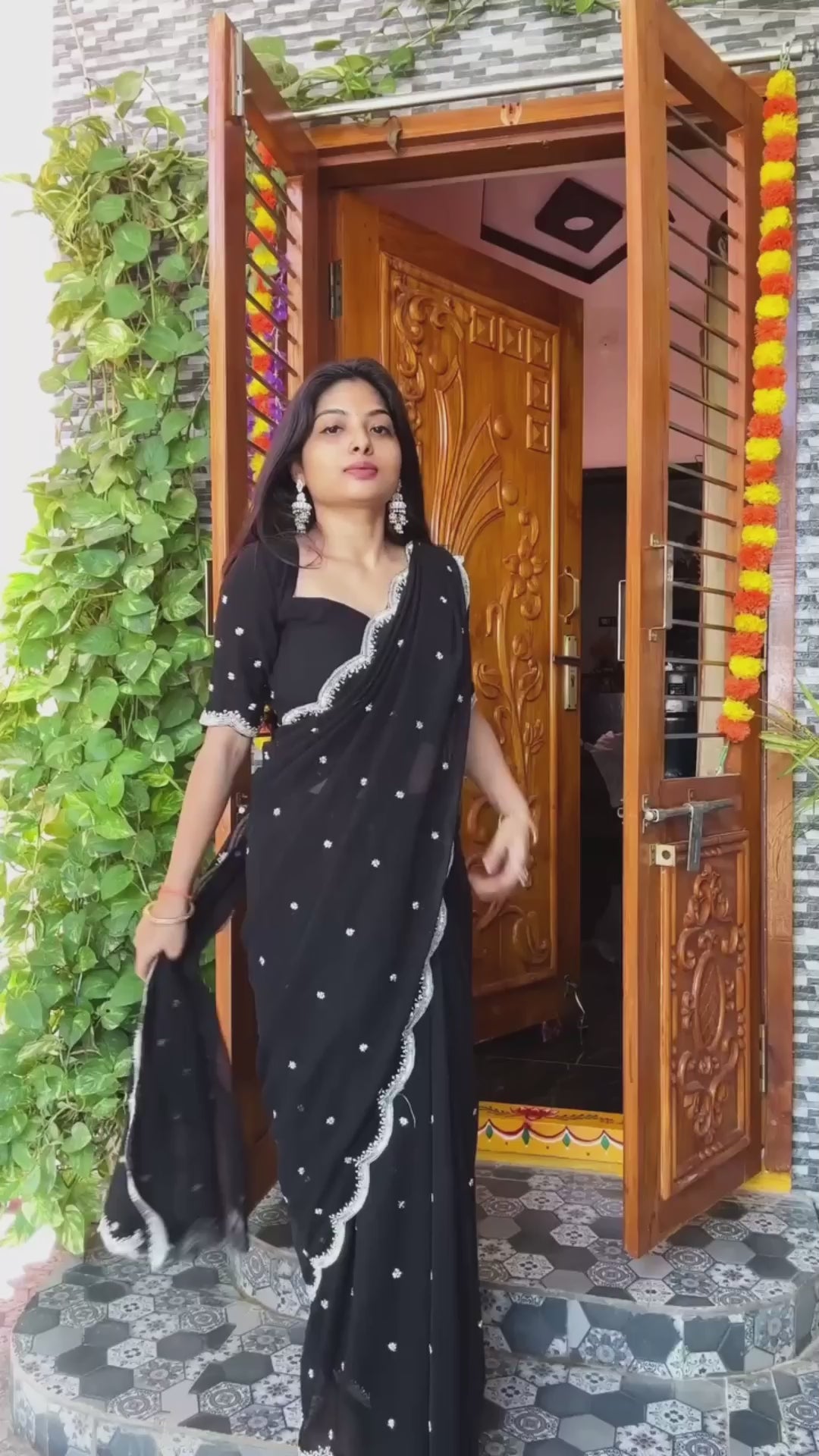 Kathya - Exclusive Georgette Handwork Saree ✨