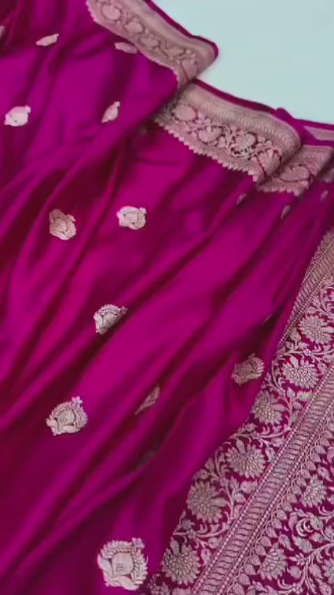 Pure Banarasi Mashru Silk Handloom Saree ✨