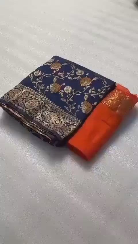 Pure Soft Khadi Georgette Silk Saree