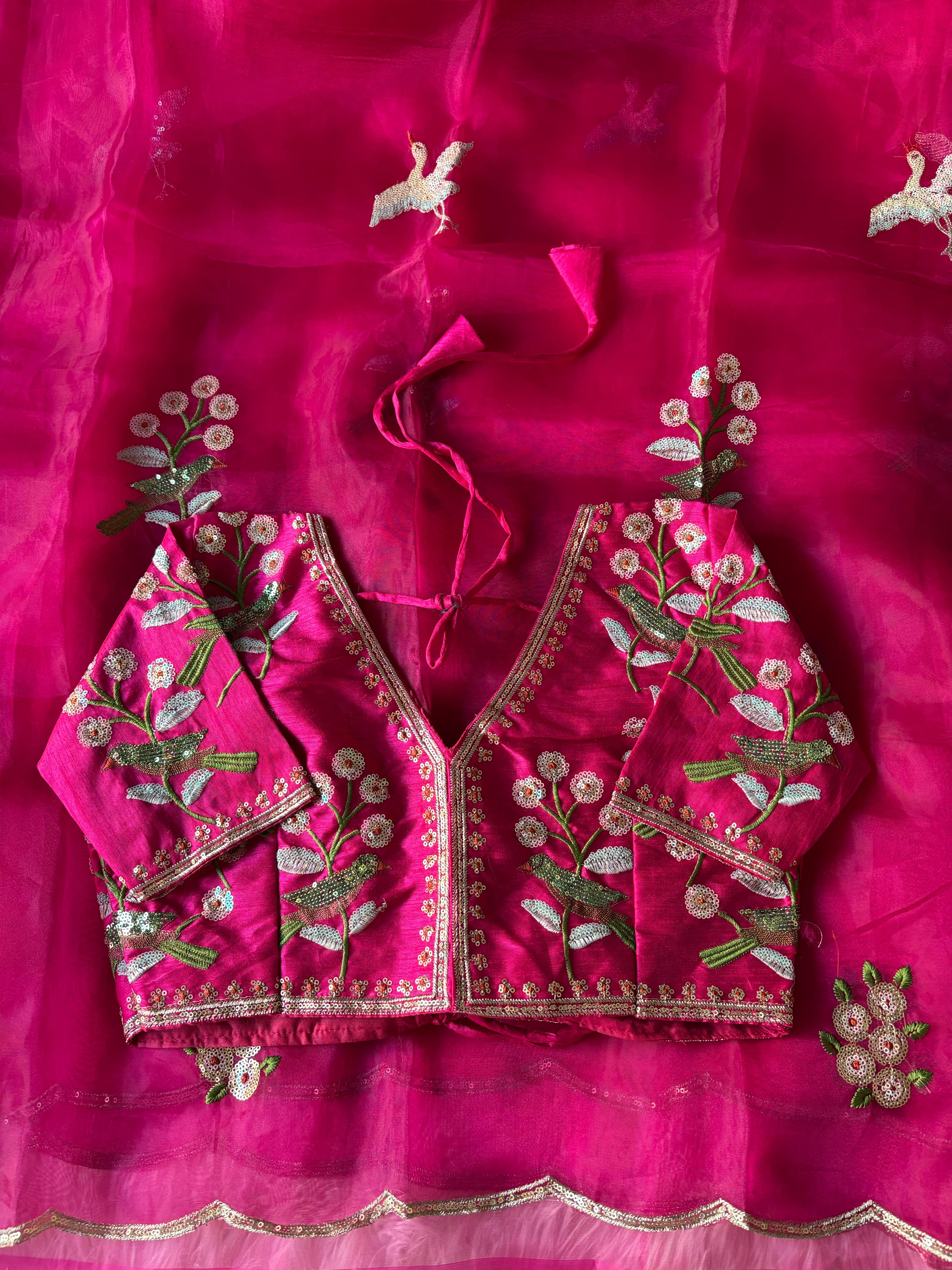 Pure Soft Organza Designer saree ✨