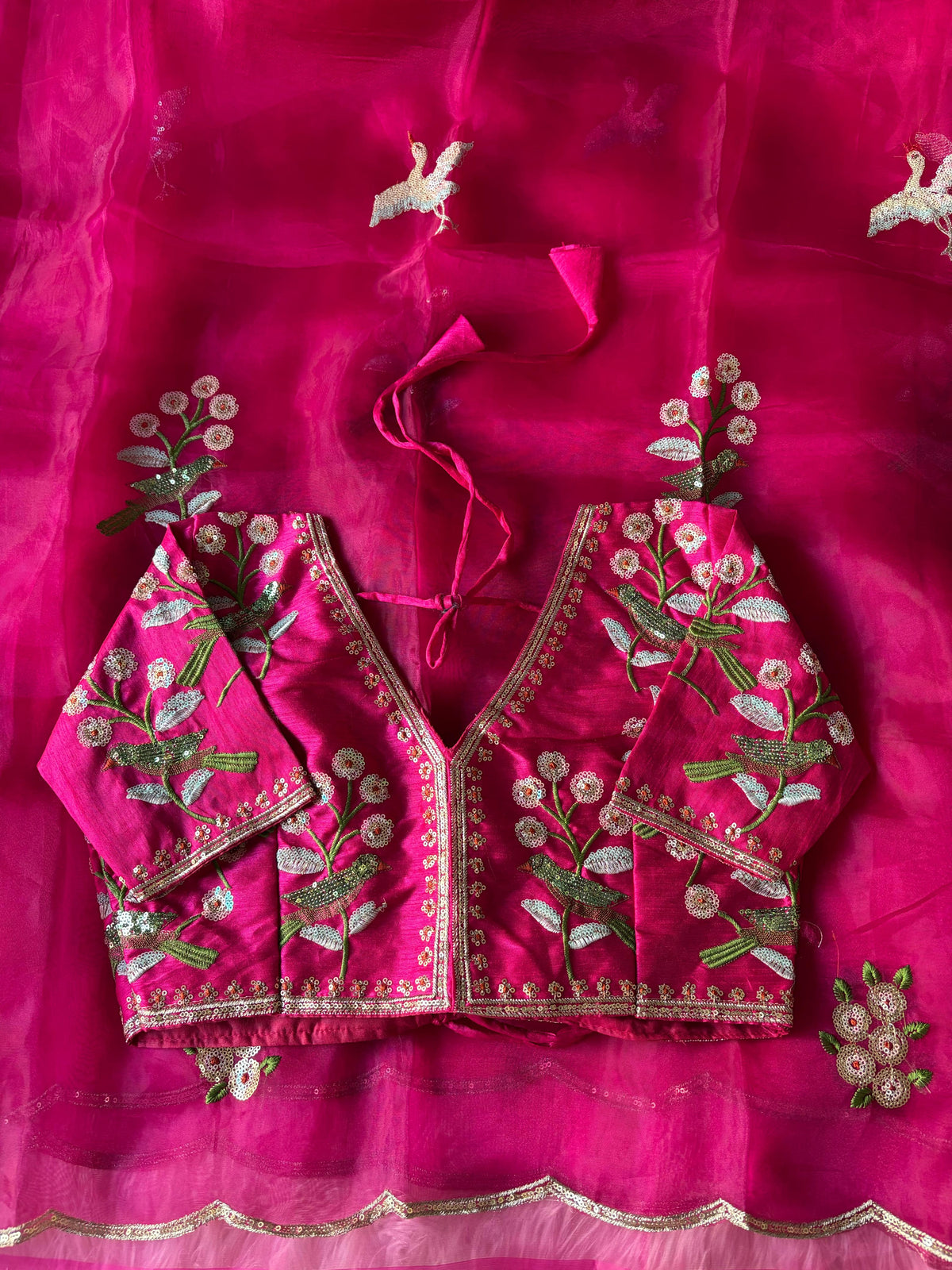 Pure Soft Organza Designer saree ✨