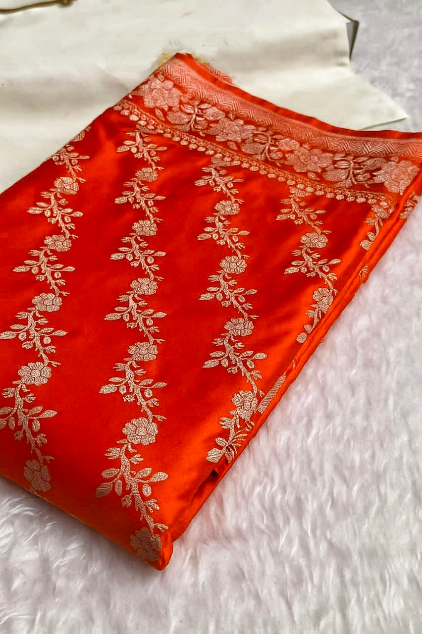 Pure Banarasi Mashru Silk Handloom Saree ✨