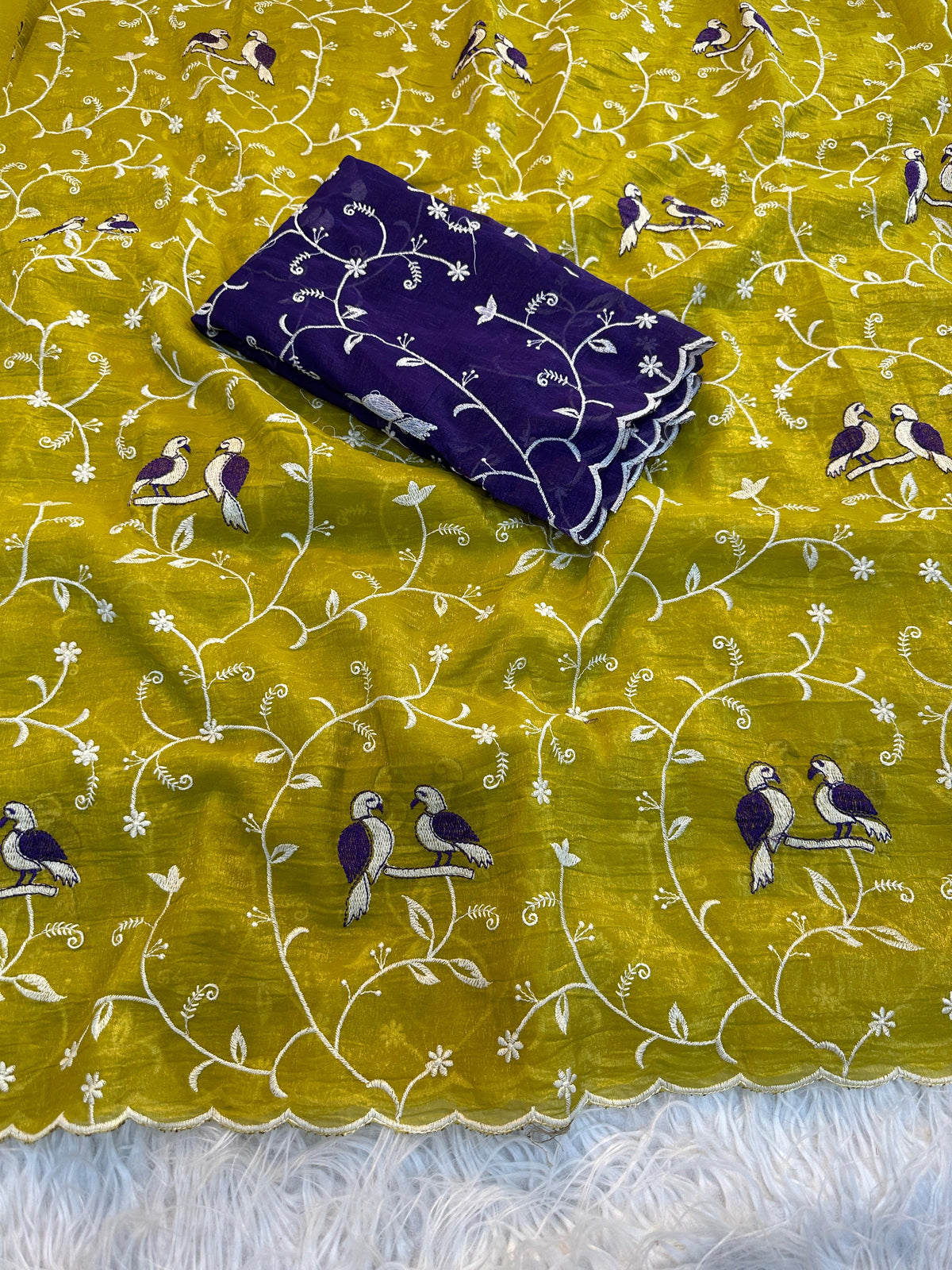 Soft Crunchy Designer Saree ✨