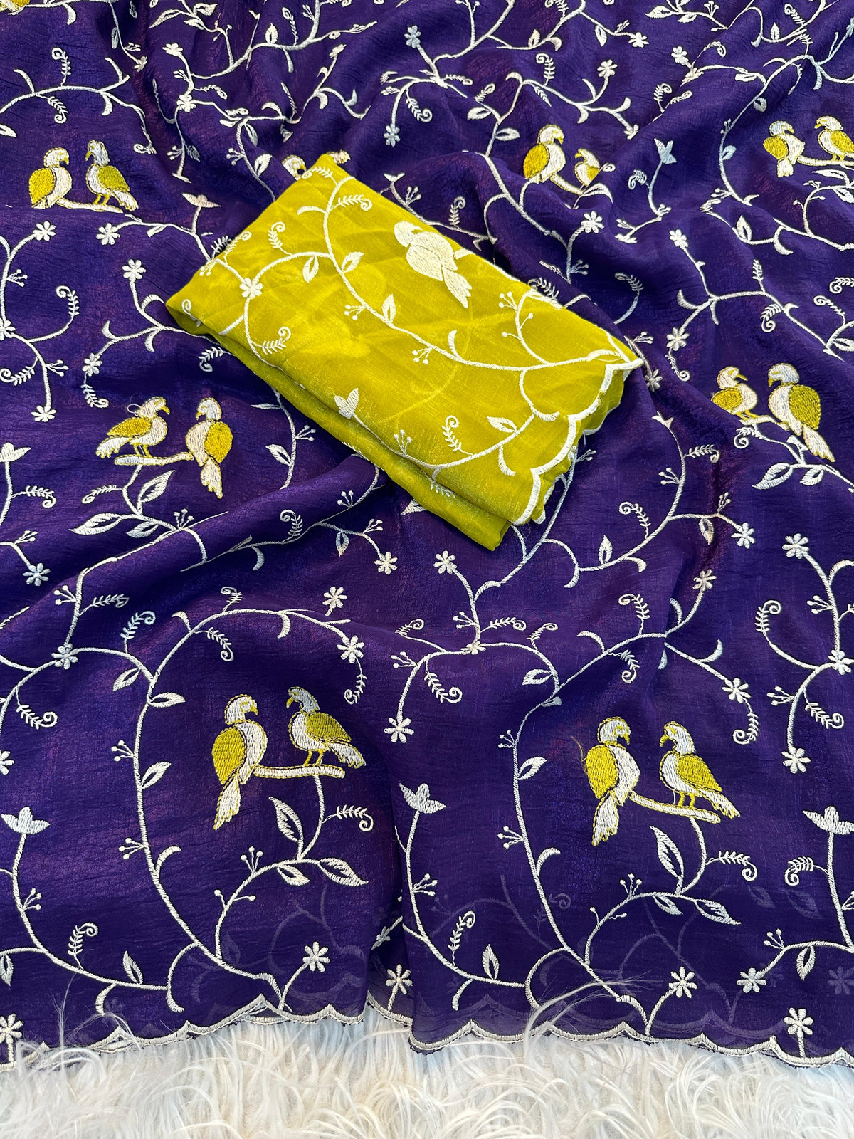 Soft Crunchy Designer Saree ✨