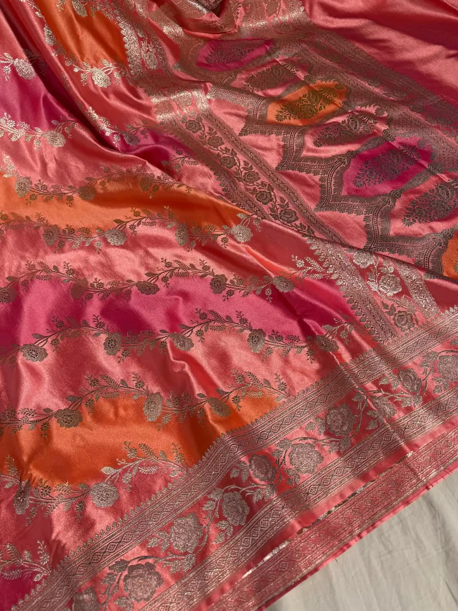 Pure Banarasi Mashru Silk Handloom Saree ✨