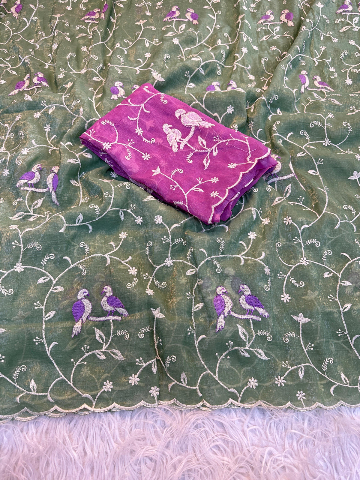 Soft Crunchy Designer Saree ✨