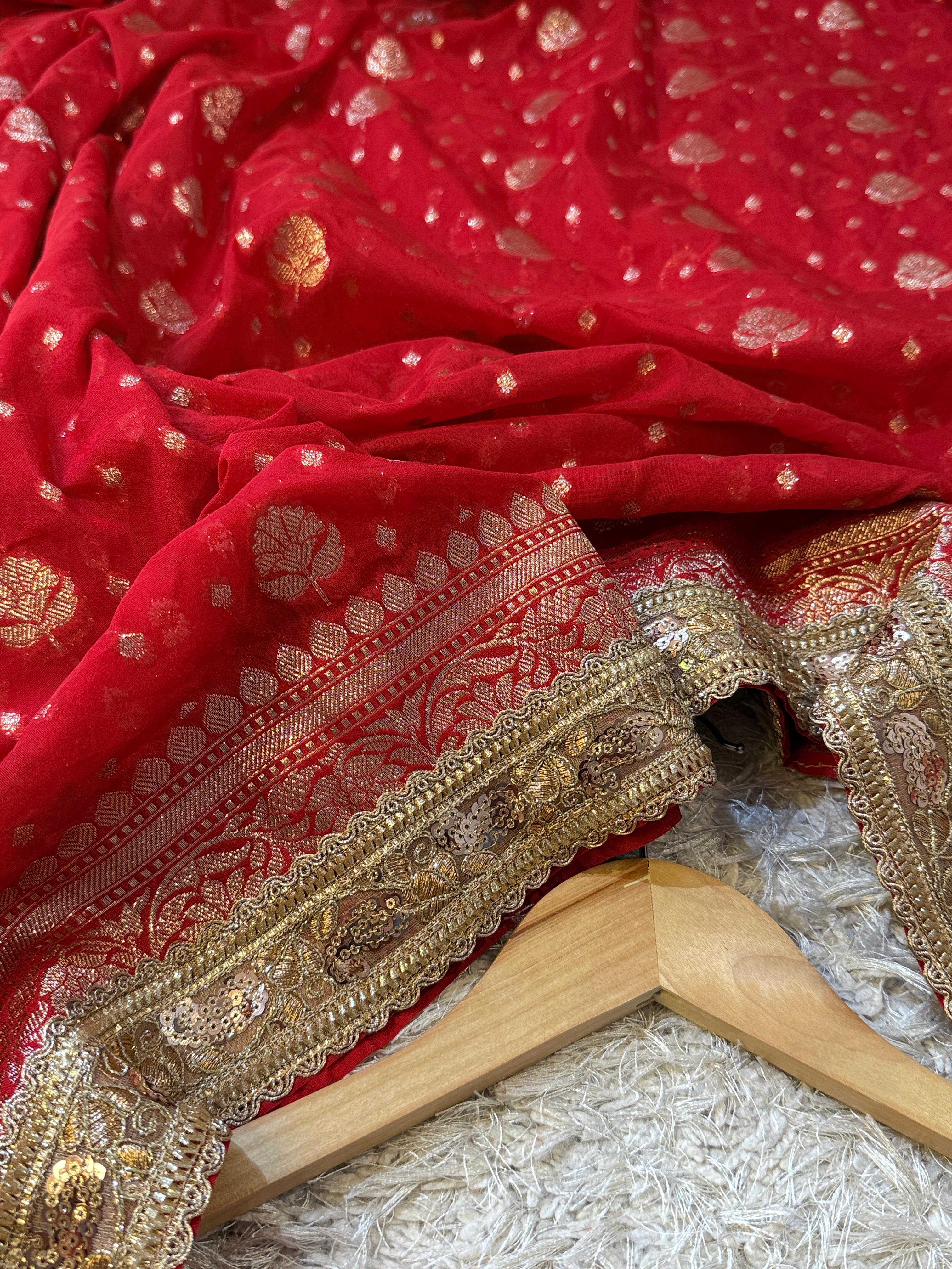 Banarasi Khadi Katan Georgette silk ♥️